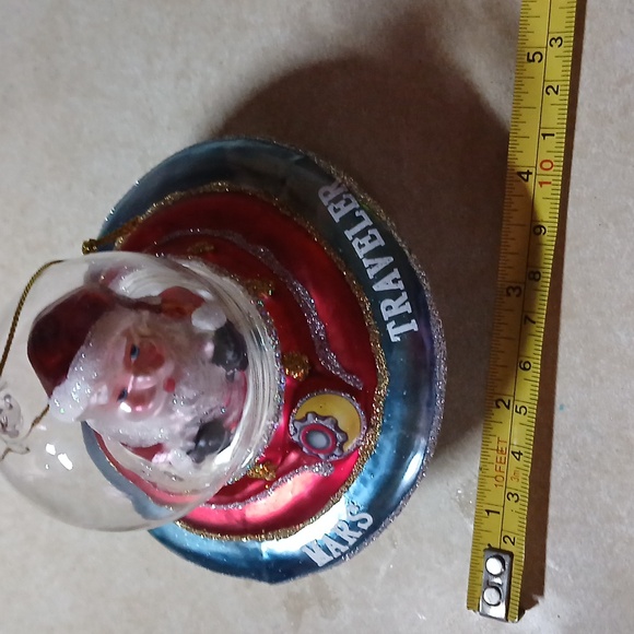 Santa in Mars Spaceship Ornament - Picture 8 of 8